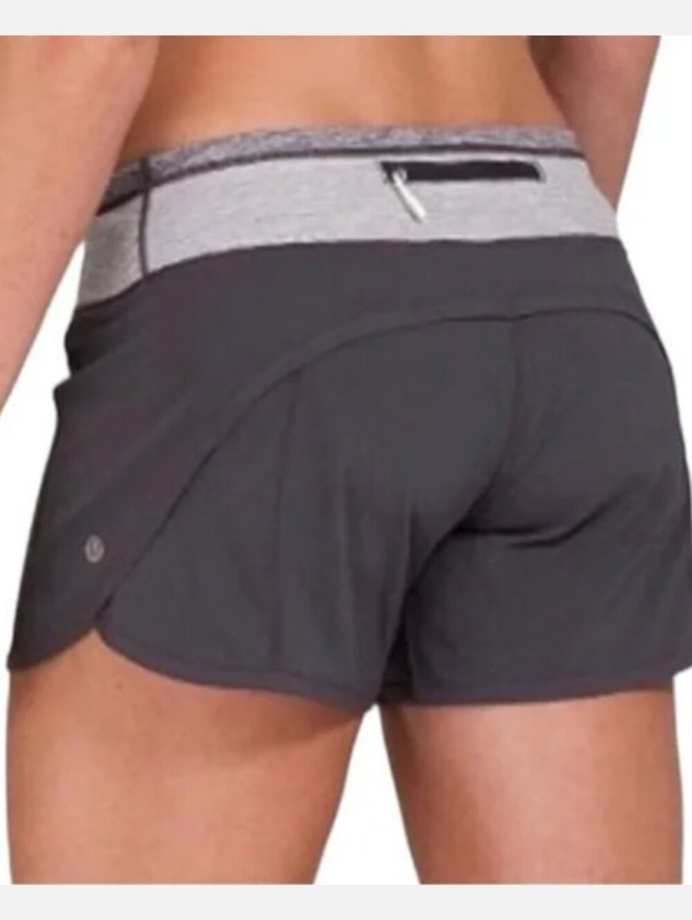 Lululemon Speed Up Short 4" Heather Coal Gray Wee Stripe Size 6 - Picture 2 of 6